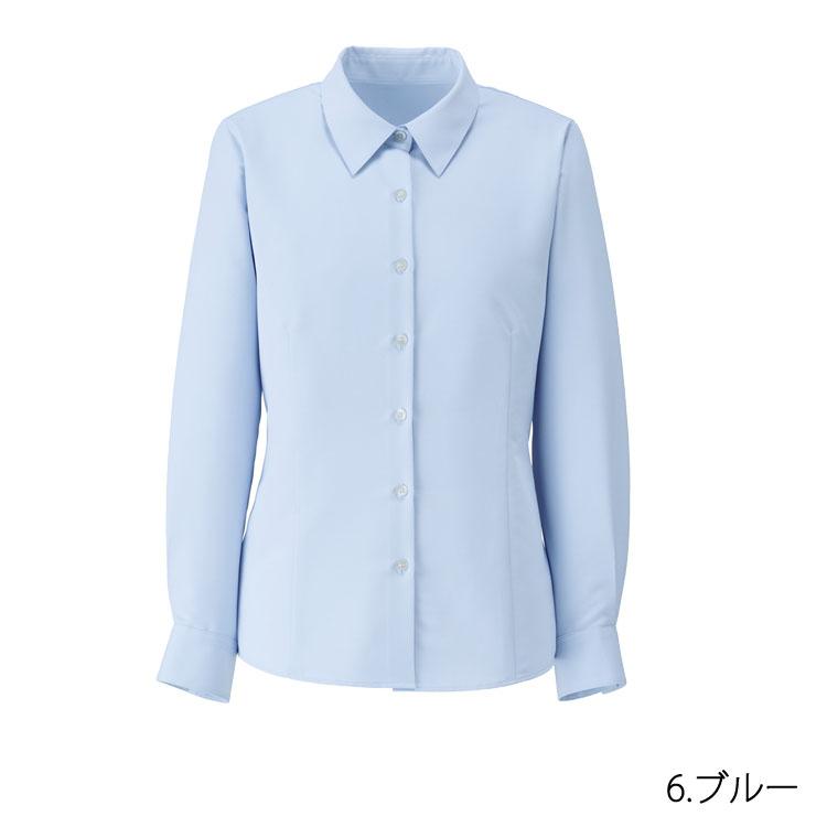 レディース 長袖ブラウス ベーシック ブラウス ナノファイン 抗菌 防臭 制菌加工 オフィスシャツ Yシャツ ストライプ 事務服 就活 ボンオフィス RB4165 ボンマックス（ユニフォーム） レディース 長袖ブラウス
