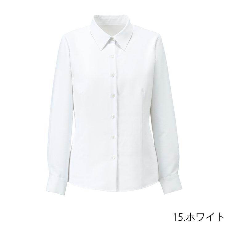 レディース 長袖ブラウス ベーシック ブラウス ナノファイン 抗菌 防臭 制菌加工 オフィスシャツ Yシャツ ストライプ 事務服 就活 ボンオフィス RB4165 ボンマックス（ユニフォーム） レディース 長袖ブラウス