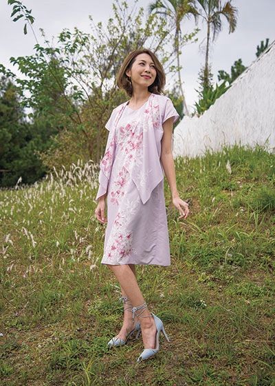 MAJUN マジュン　かりゆしワンピースXS 沖縄　結婚式　披露宴 MAJUN かりゆしウェア 沖縄 アロハシャツ マジュン かりゆし