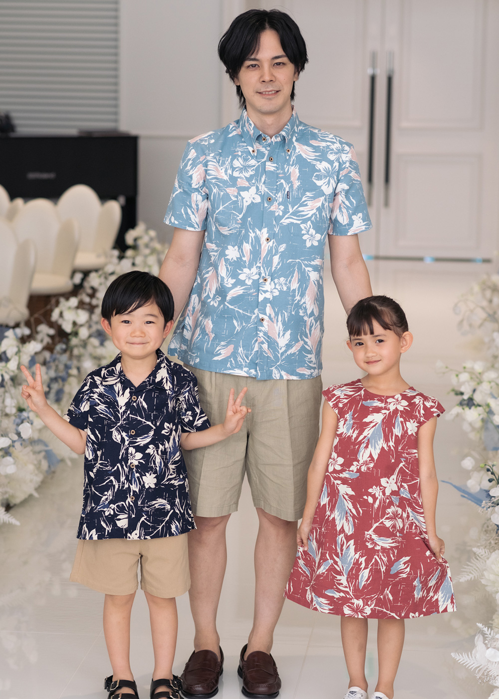 かりゆしウェア アロハシャツ かりゆし 結婚式 MAJUN マジュン ミッドサマーブーケ