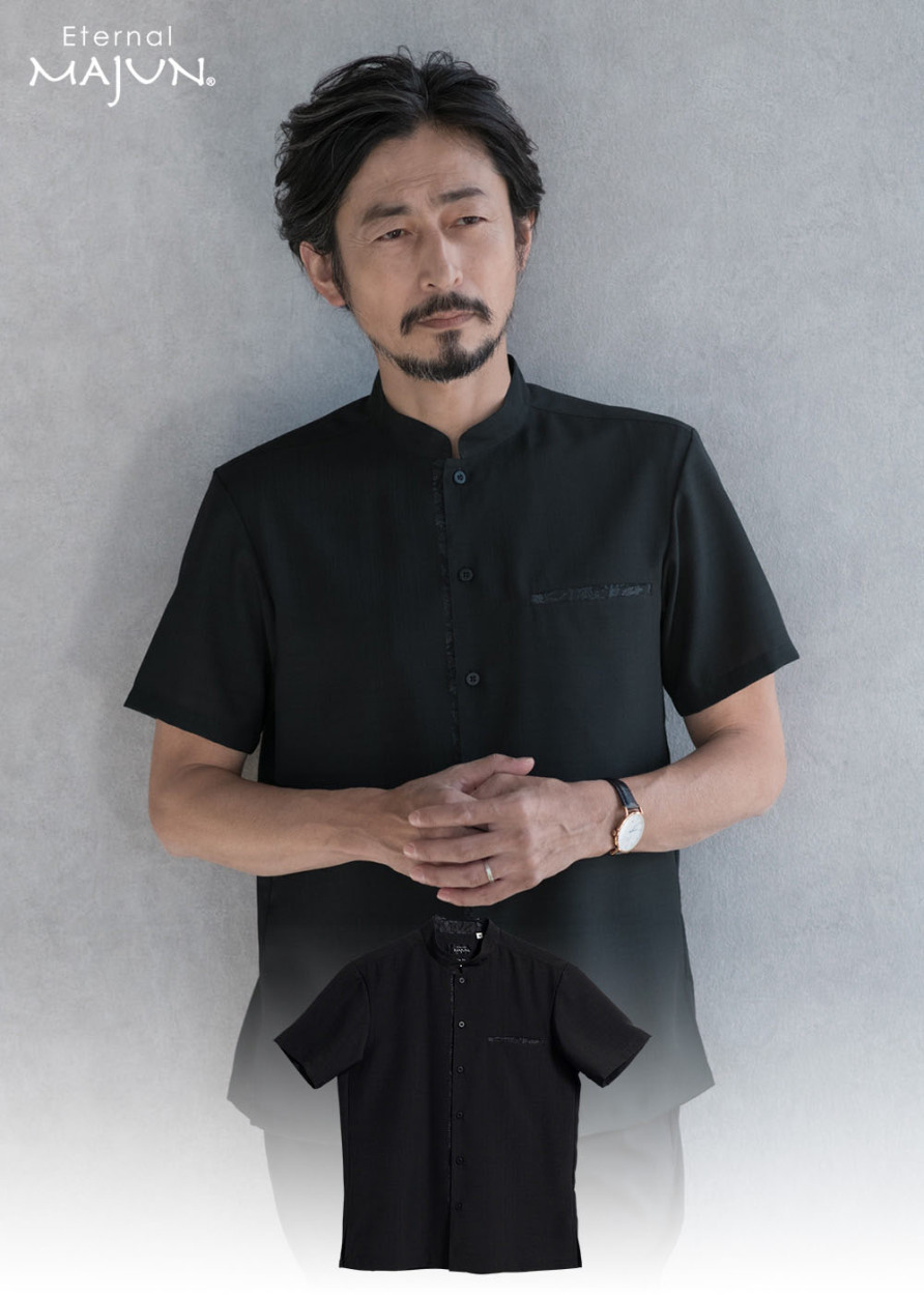 MAJUN　マジュン　かりゆしウェア　冠婚葬祭　黒　ポリエステル　ノーアイロン 楽天市場】かりゆしウェア メンズ かりゆし シャツ 開襟 沖縄