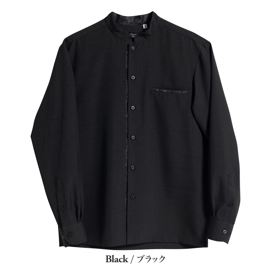 かりゆしウェア アロハシャツ かりゆし 結婚式 MAJUN マジュン 燕に牡丹 L/S（マオカラー）