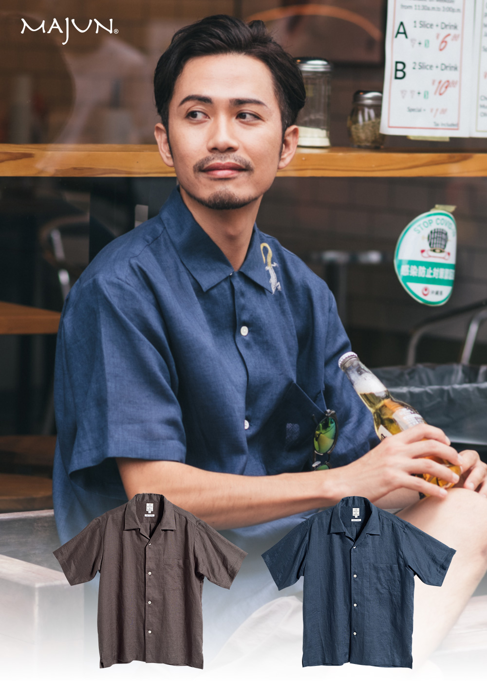 タグ付き BASCO ウール ブラウス 半袖 ワイド 丸襟 ハズキTOP 2
