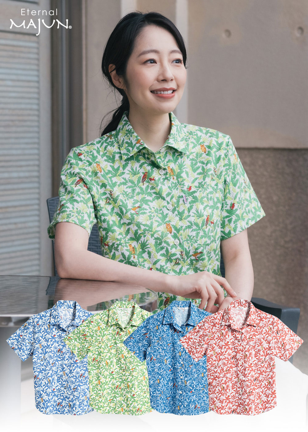 【2枚まとめ】 MAJUN マジュン　かりゆしウェア　アロハシャツ X-L MAJUN かりゆしウェア 沖縄 アロハシャツ マジュン かりゆし