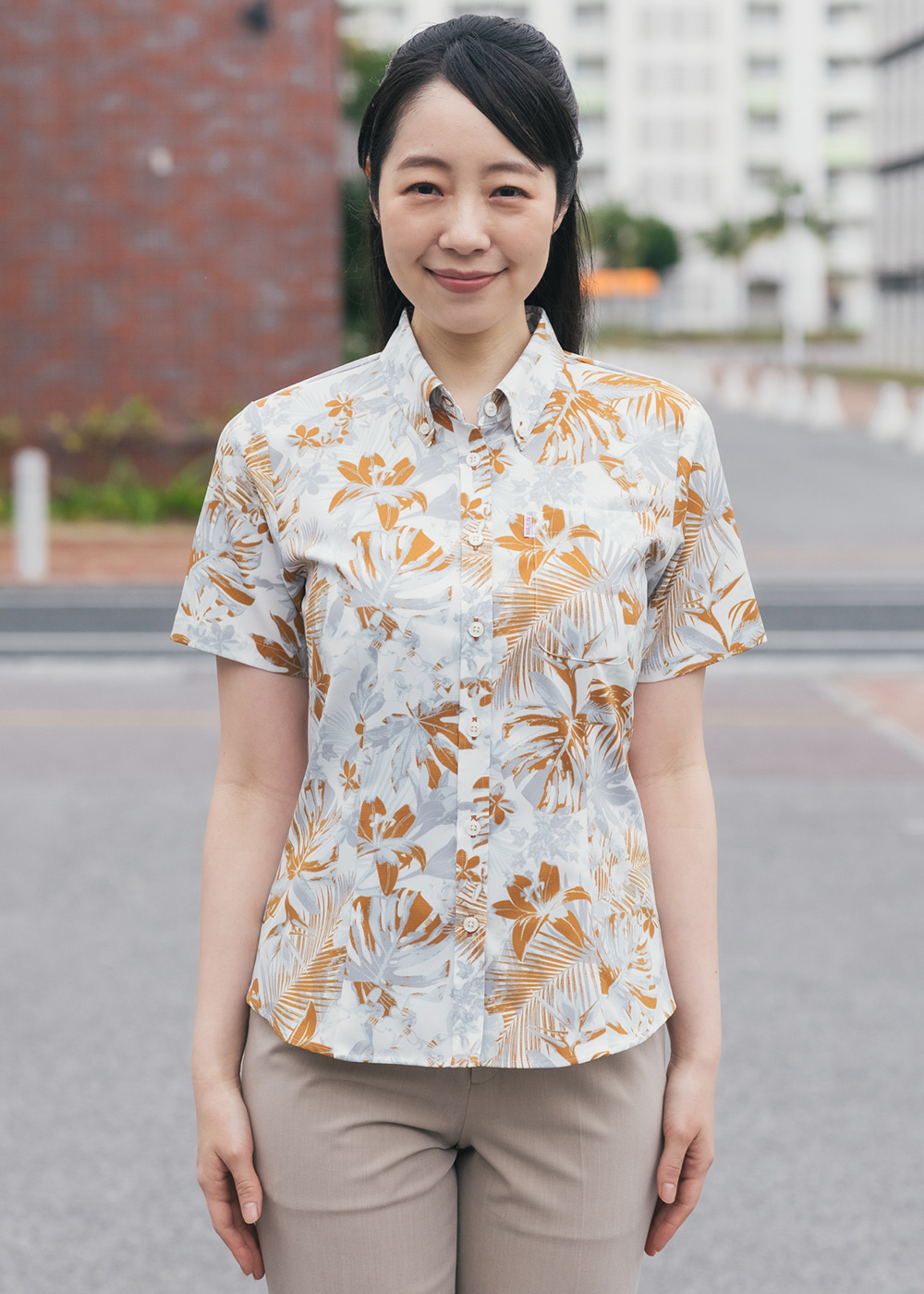 かりゆしウェア 沖縄 アロハシャツ MAJUN マジュン かりゆし 結婚式 売れ筋商品|||レディースシャツボタンダウン 送料/代引手数料無料 ファインブロッサム MAJUN かりゆしウェア 沖縄 アロハシャツ マジュン かりゆし