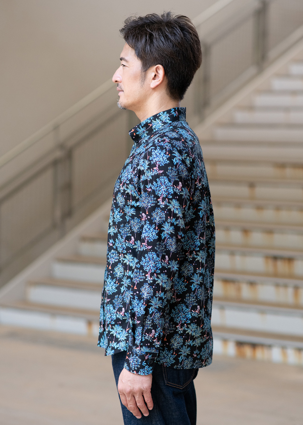 かりゆしウェア アロハシャツ かりゆし 結婚式 MAJUN マジュン ジャングルプローラー L/S