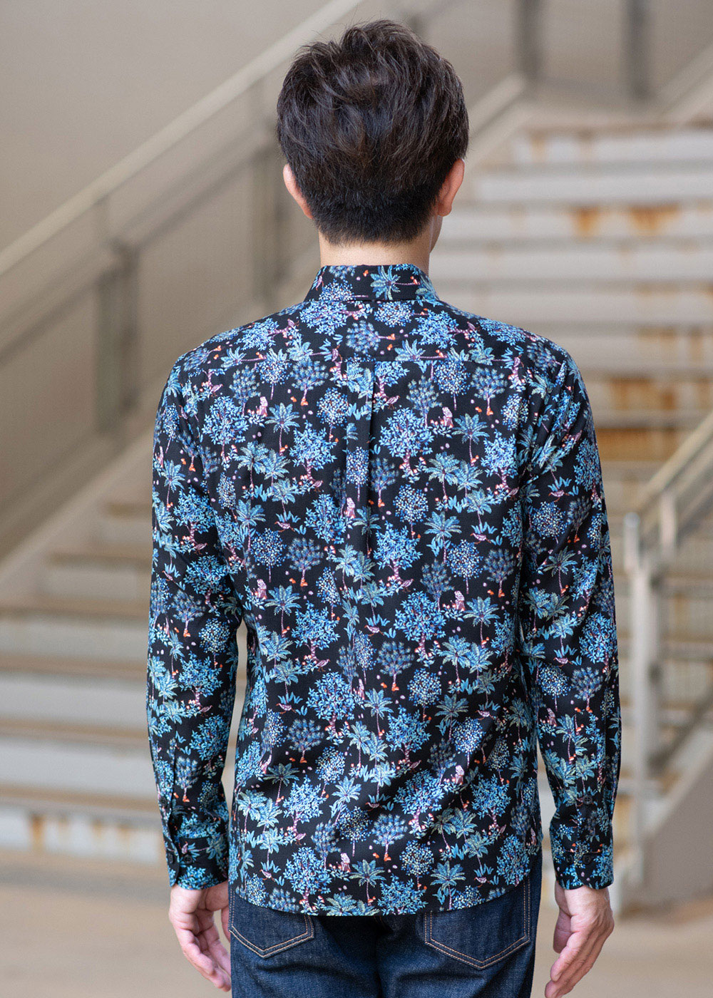 かりゆしウェア アロハシャツ かりゆし 結婚式 MAJUN マジュン ジャングルプローラー L/S