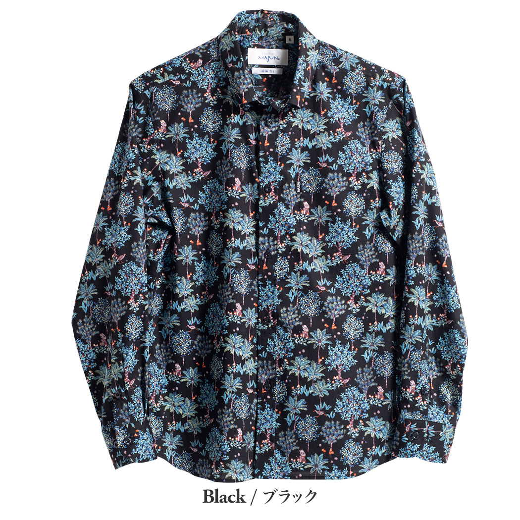 かりゆしウェア アロハシャツ かりゆし 結婚式 MAJUN マジュン ジャングルプローラー L/S
