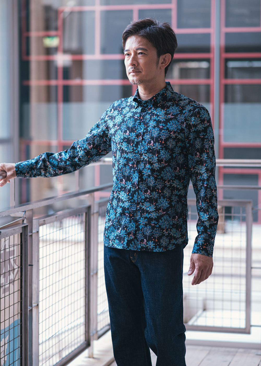 かりゆしウェア アロハシャツ かりゆし 結婚式 MAJUN マジュン ジャングルプローラー L/S