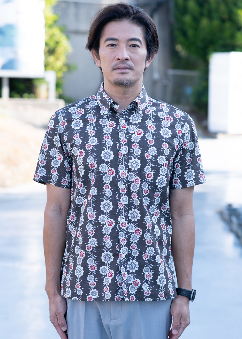 かりゆしウェア アロハシャツ かりゆし 結婚式 MAJUN マジュン しだれ桜