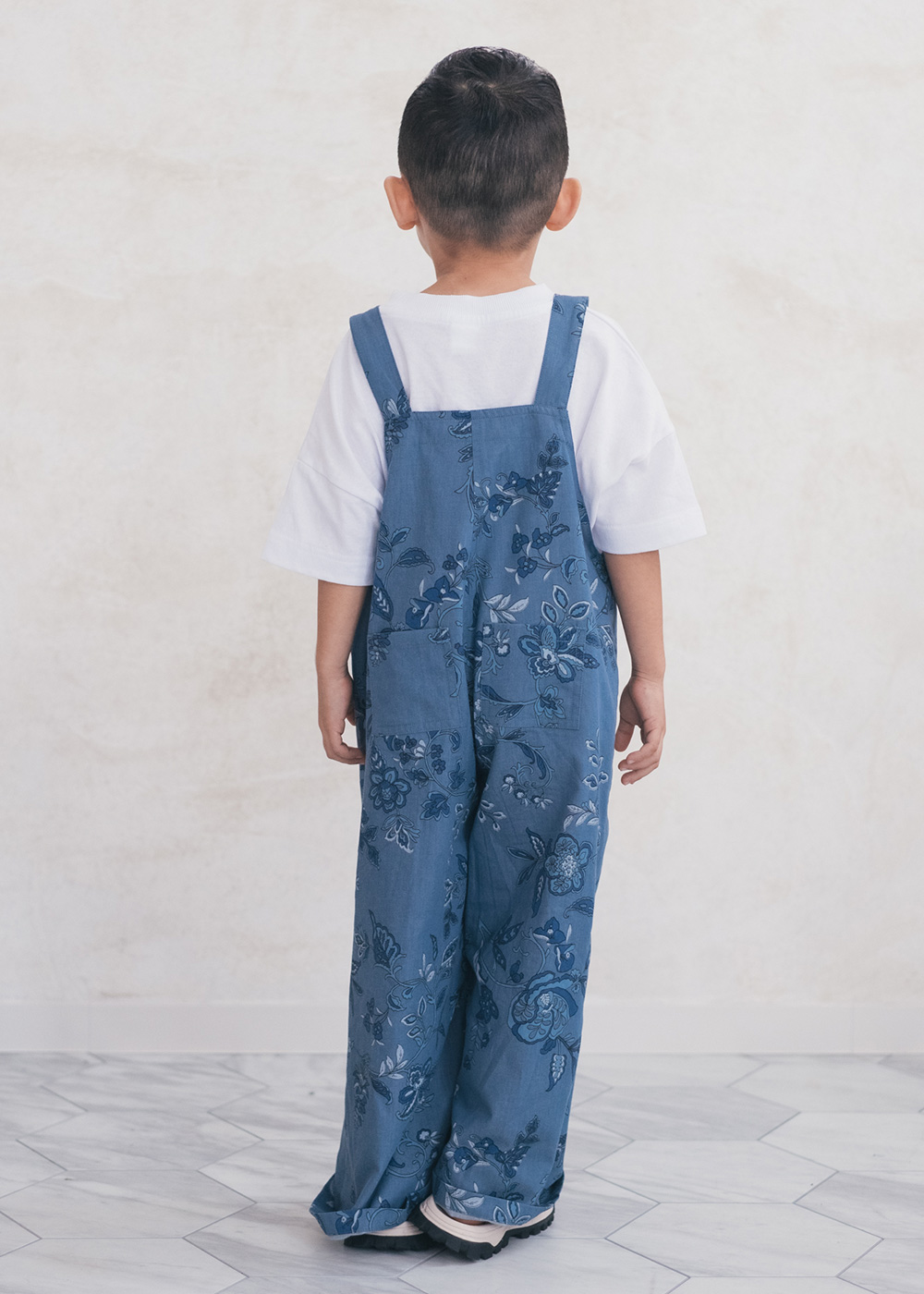 かりゆしウェア アロハシャツ かりゆし 結婚式 MAJUN マジュン 琉球更紗デニム（キッズサロペット）