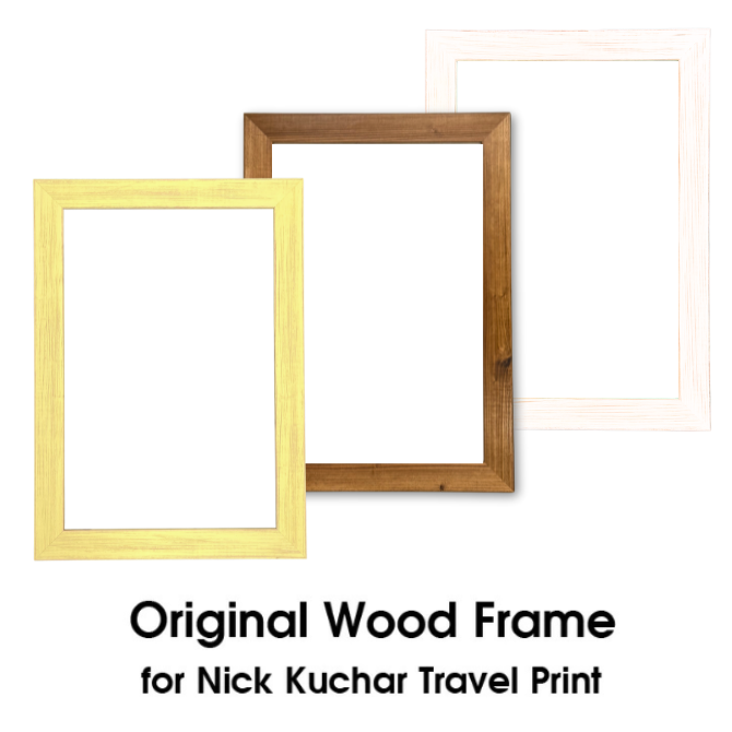 ニックカッチャー】ハワイトラベルプリント 専用 ウッドフレーム【nick