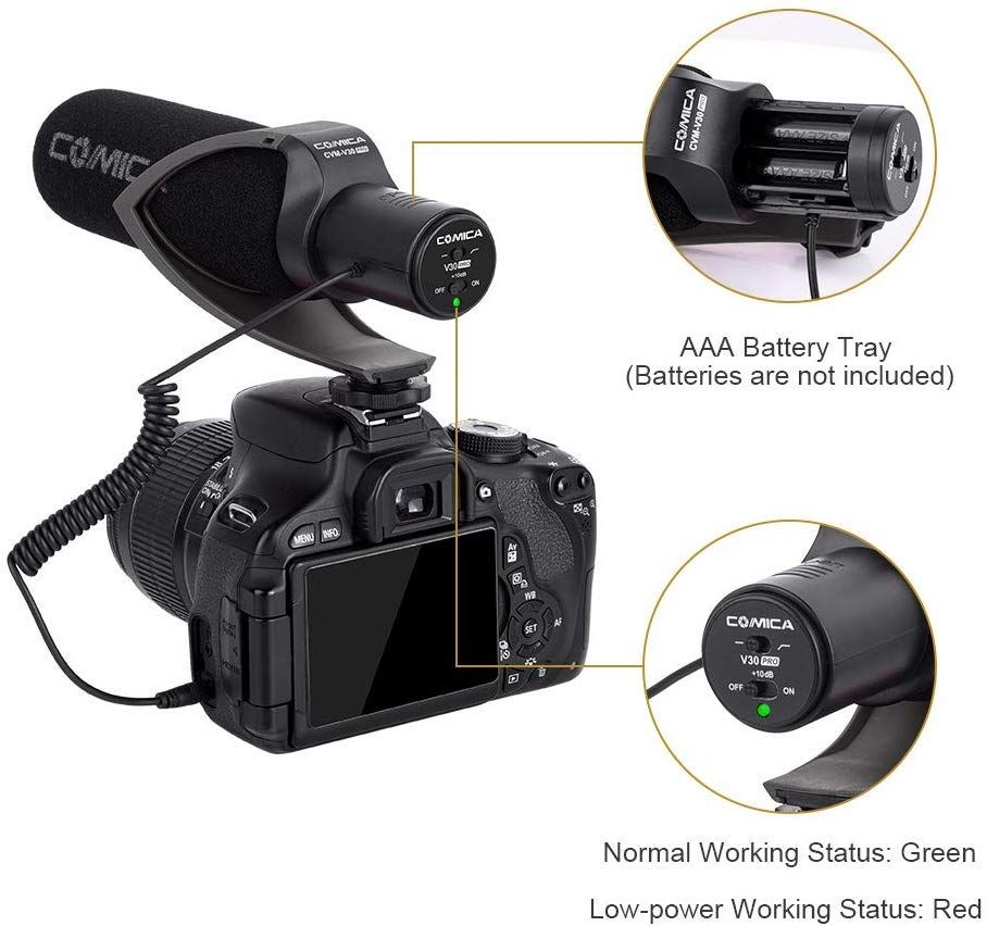 COMICA V30 マイクセット ケース付き Amazon | 外付けマイク COMICA CVM-V30 LITE【TRS/TRRS