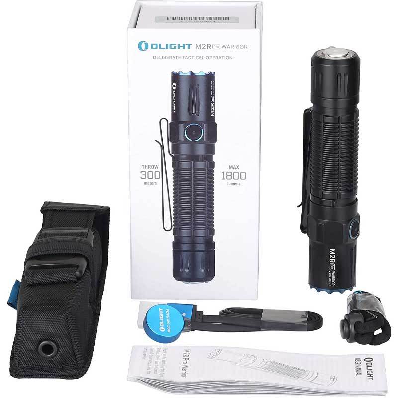 OLIGHT オーライト M2R Pro Warrior 懐中電灯 1800ルーメン タクティカルライト フラッシュライト 充電式 ハンディライト  21700電池 5年保障