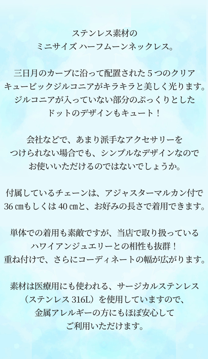 ステンレス素材 ハワイアンジュエリー