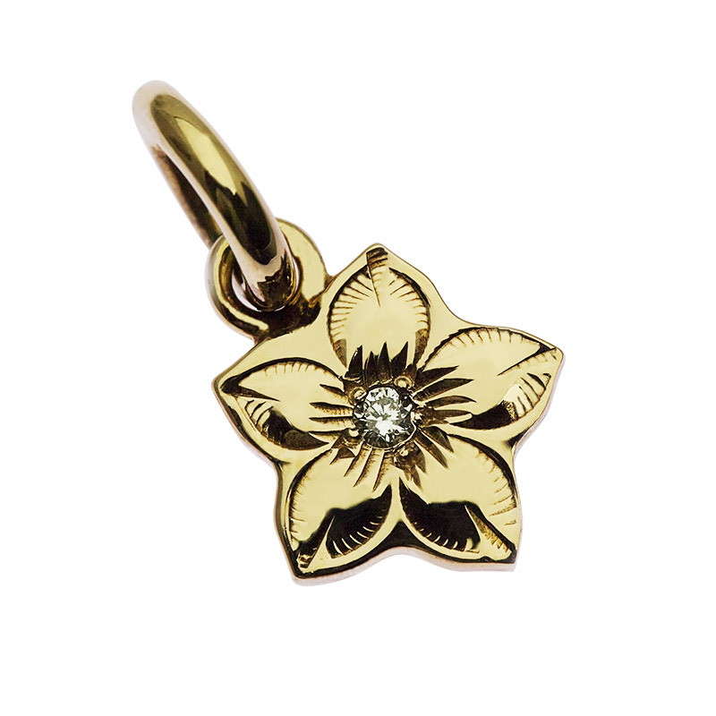 ハワイアンジュエリー LONO ロノプルメリア ペンダント トップ ヘッド メンズ レディース ハワイアン プレゼント 14K ゴールド_1