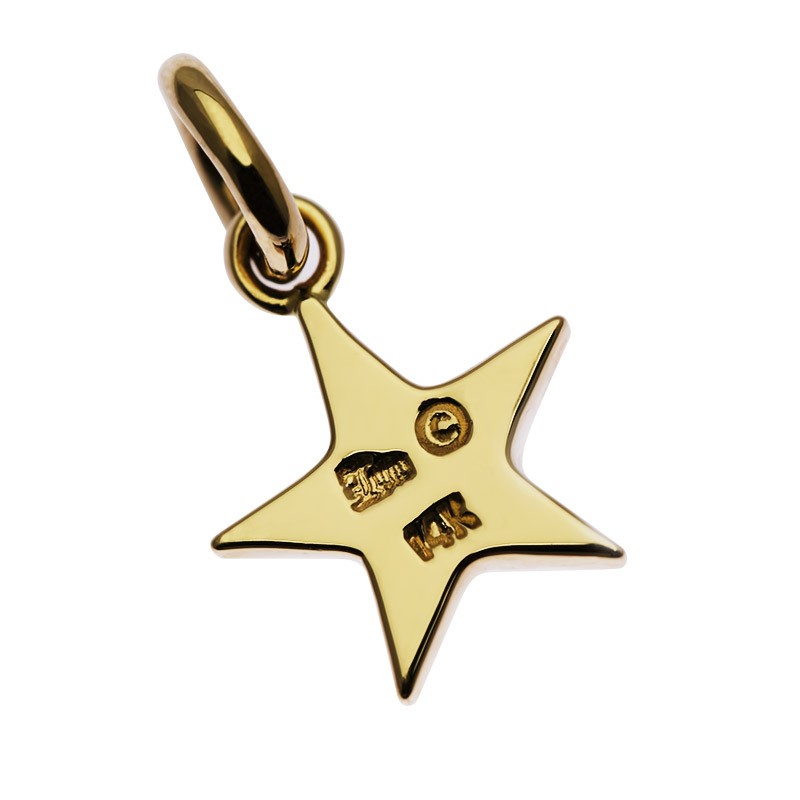 LONOロノペンダントトップクラウン イニシャル 14K イエロー