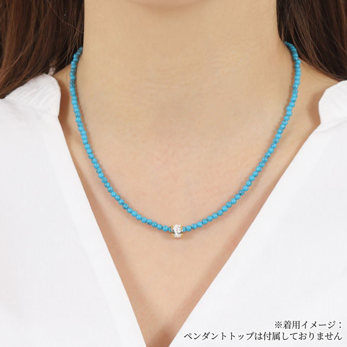 ハワイアンジュエリー jewelry ネックレス メンズ レディース 天然石 パワーストーン ターコイズ トルコ石 サージカルステンレス316 約39cmー45cm｜makanilea-by-lma｜08