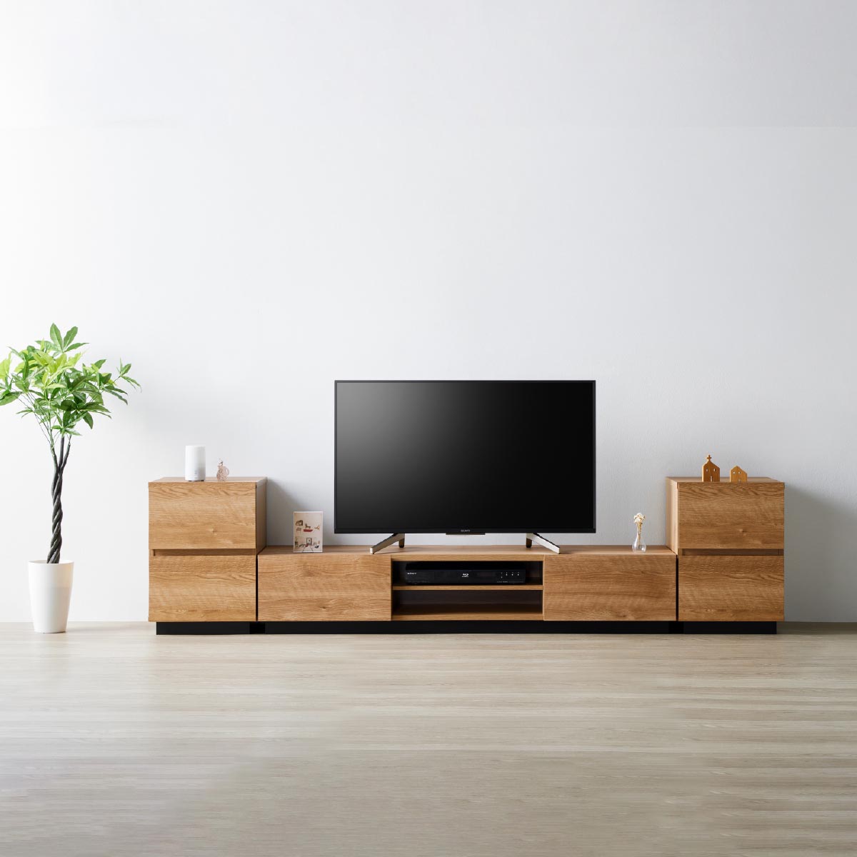 テレビ台 ローボード 幅176cm 奥行39cm 高さ28.8cm 北欧 おしゃれ テレビラック 収納 棚 最大77型 TV台 配線スマート 木製  50インチ テレビ台 テレビボード |  | 01