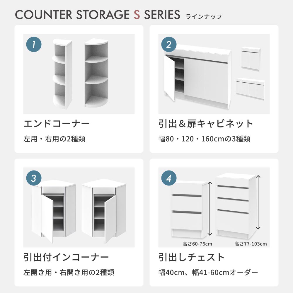 カウンター下収納 奥行25cm すきまくん オリジナル 引出しレス 幅120 奥行25 高さ60-103cm CSD-A120-25 |  | 14