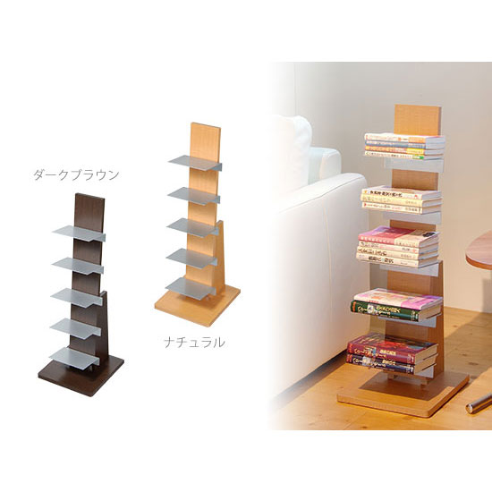 ブックラック 幅29.5×奥行29.5×高さ84.2cm 収納 インテリア 自室 お片付け 本棚 棚 スリム  タワーシェルフ 日本製 漫画 ラック |  | 03