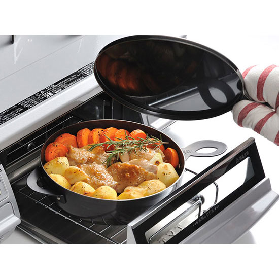 グリルダッチオーブン 全長31×幅20.7×高さ4.5cm LS1507 キッチン用品 調理器具 キッチン小物 オークス AUX レイエ leye キッチン 燕三条 日本製 | オークス | 01