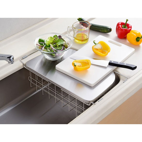 調理スペースが広がるトレー＆水切り ステンレス 幅25.5×奥行45.2×高さ13.3cm LS1538 キッチン用品 調理器具 キッチン小物 オークス AUX レイエ leye | レイエ | 03