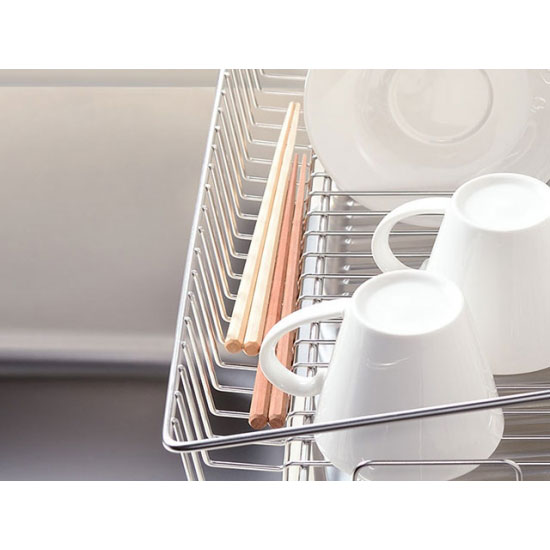 幅18cmに置ける水切りカゴ 幅47.5×奥行22×高さ12.5cm LS1542 キッチン用品 調理器具 キッチン小物 オークス AUX レイエ leye キッチン 燕三条 日本製 | レイエ | 03