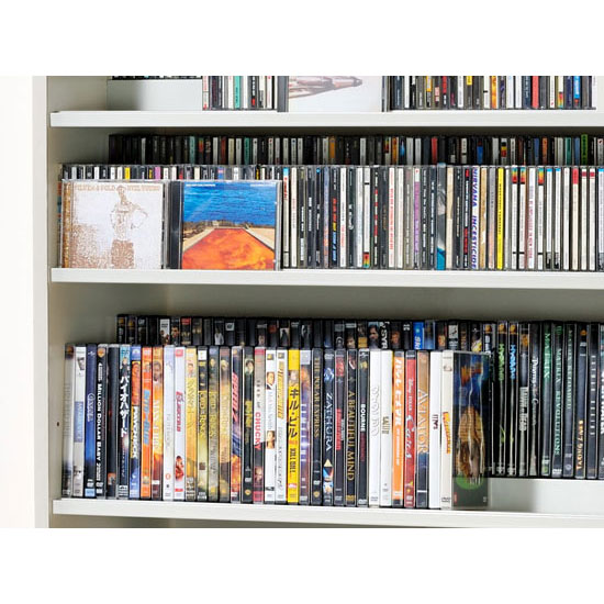 DVDラック 幅59×奥行37×高さ180cm 本棚 棚 スリム シェルフ 日本製 DVD最大432枚収納 CD最大963枚収納 ホワイト ナチュラル ダークブラウン |  | 03