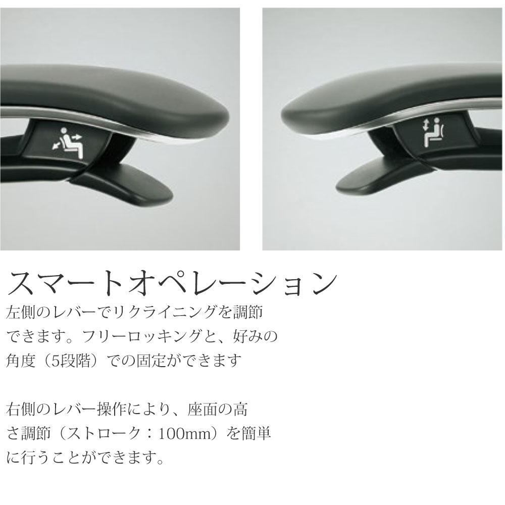 日本人気商品 オカムラ コンテッサ セコンダ CC43MR CC43ZR ハイバック フレーム:BKボディ:BK座:クッション デザインアーム 固定肘