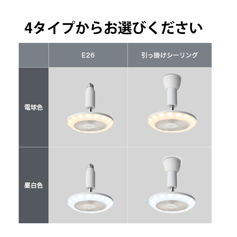 サーキュライト ソケットシリーズ 60W相当 LED シーリングファン サーキュレーター 昼白色タイプ 電球色タイプ E26 ソケットモデル 引っ掛け  ドウシシャ