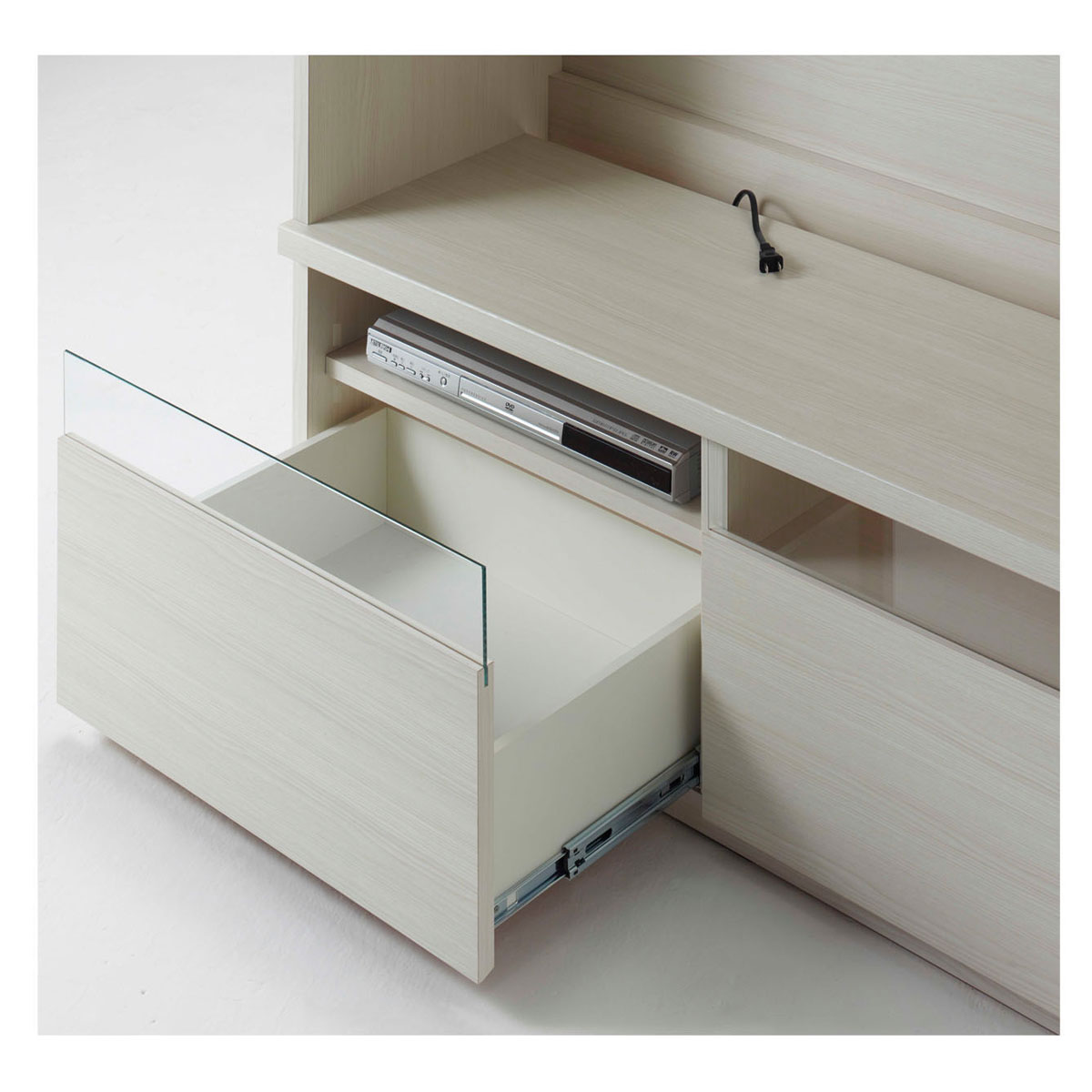 リビングシェルフ 幅120×高さ113.8cm テレビ台 リアルウォールナット ホワイトウッド LTD-120 LTS-120 壁面 収納 | フナモコ | 03