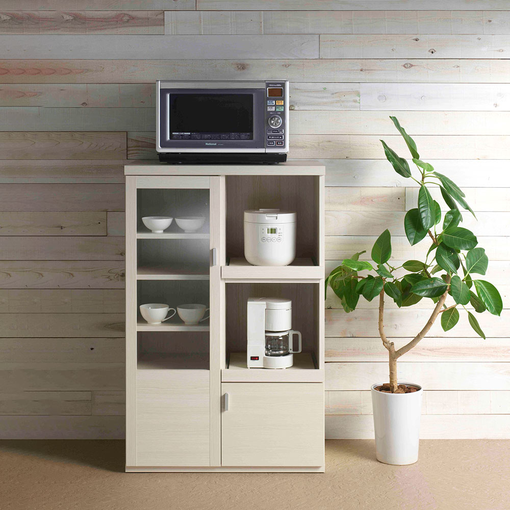 食器棚 キッチンボード 幅60.2×奥行44.5×高さ180cm ホワイトウッド エリーゼアッシュ リアルウォールナット SKA-60K SKS-60K SKD-60K | フナモコ | 04