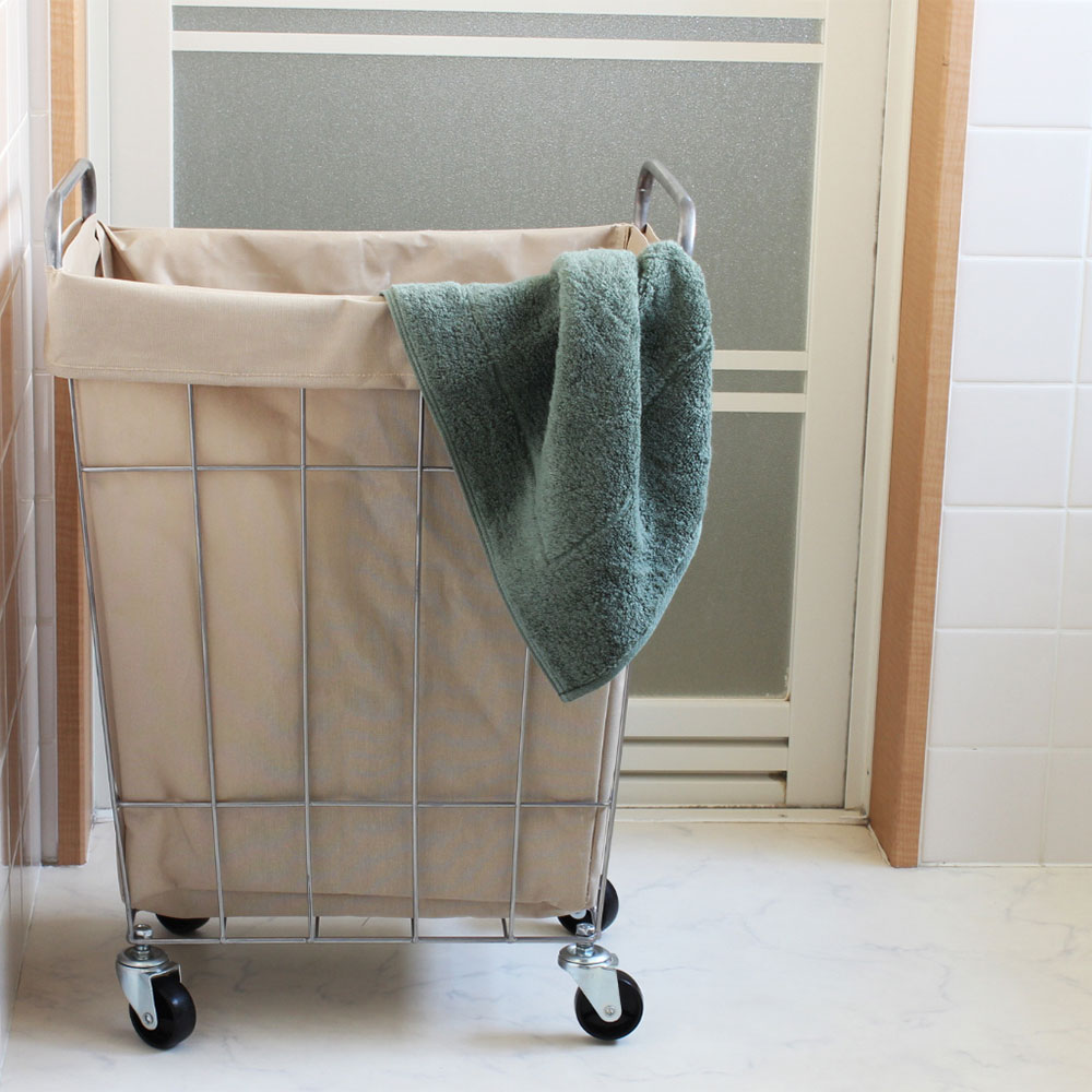 【在庫処分セール】ランドリーバスケット キャスター スリム WIRE ARTS & PRO ランドリー スクエア バスケット 45L キャスター付 メルクロス BRID | 