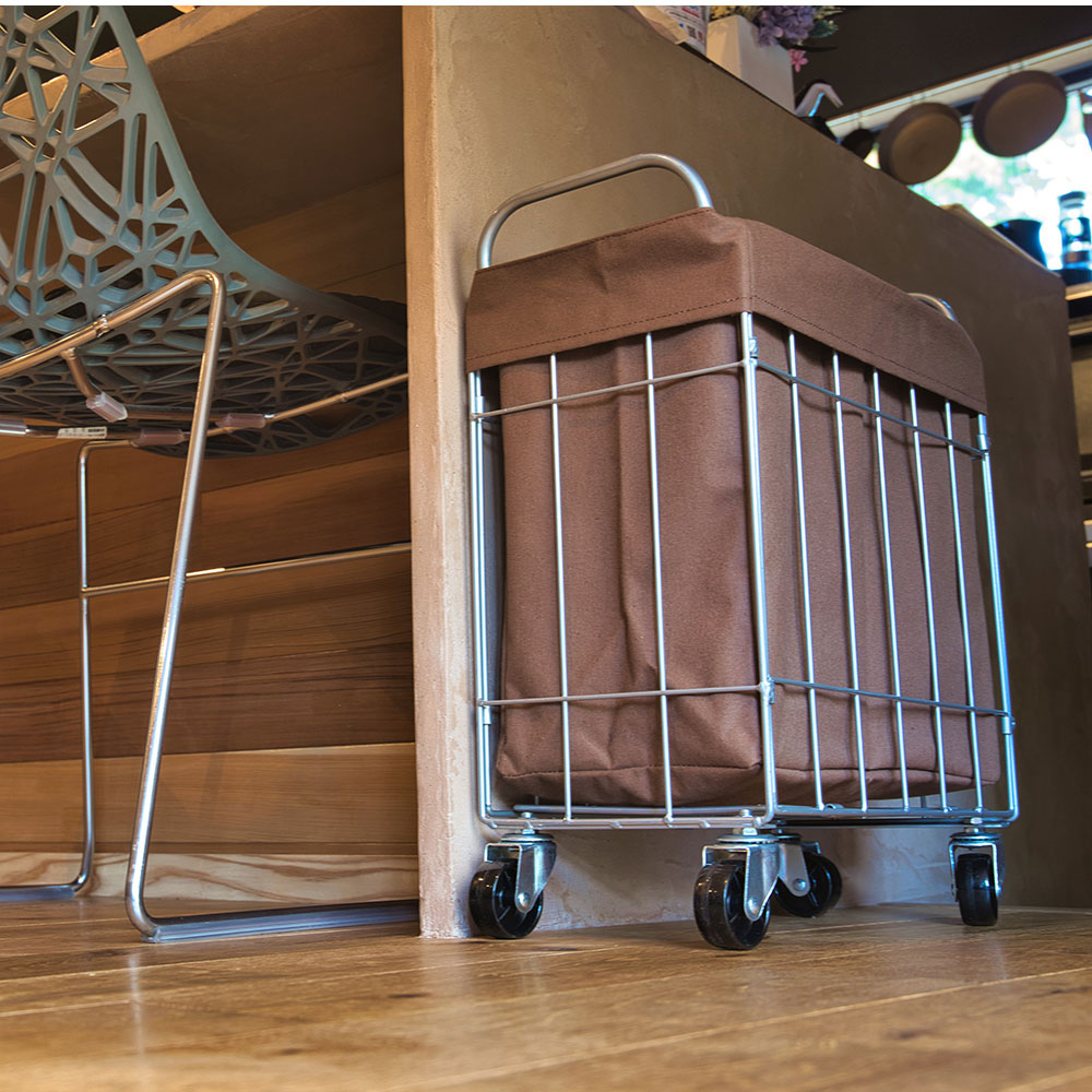 【在庫処分セール】ランドリーバスケット キャスターWIRE ARTS & PRO ランドリー スクエア バスケット 28L キャスター付 メルクロス BRID |  | 01