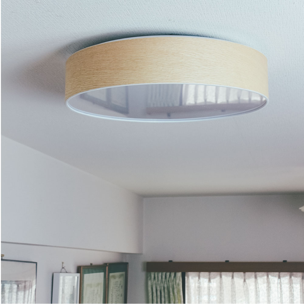 【在庫処分セール】シーリングライト 北欧 カフェ風 6畳 リモコン付き 調光調色 オリカ ウッド LED メルクロス BRID 木目 タモ ウォールナット おしゃれ |  | 02