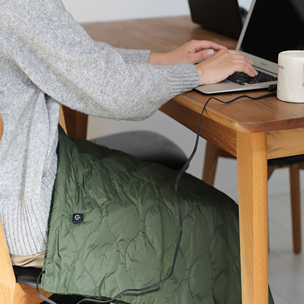 【在庫処分セール】電気ブランケット USB モールディング USB キルトブランケット メルクロス BRID ひざ掛け おしゃれ 電気ひざ掛け |  | 02