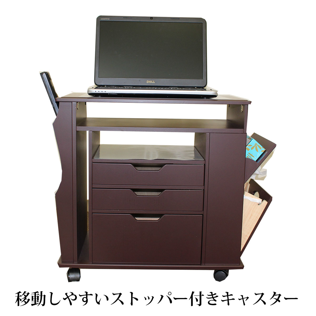 たっぷり収納 チョイ置きリビング快適ワゴン サイドテーブル リビング ワゴンテーブル 木製 多機能 ナイトテーブル ベッドサイドテーブル キャスター 木製 LW-55 |  | 06