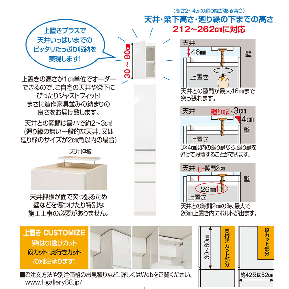 すきまくん スリム SSD すき間 収納家具 幅 セミオーダー 板扉