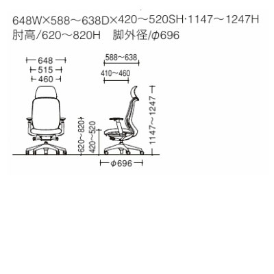 オカムラ シルフィー  C68CBR  エクストラハイバック クッション アジャストアーム アルミ脚 BKフレーム | シルフィー | 01