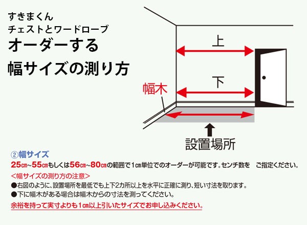 すきまくん チェスト 引出し2段タイプ Tsk 2h 4660 セミオーダー Make