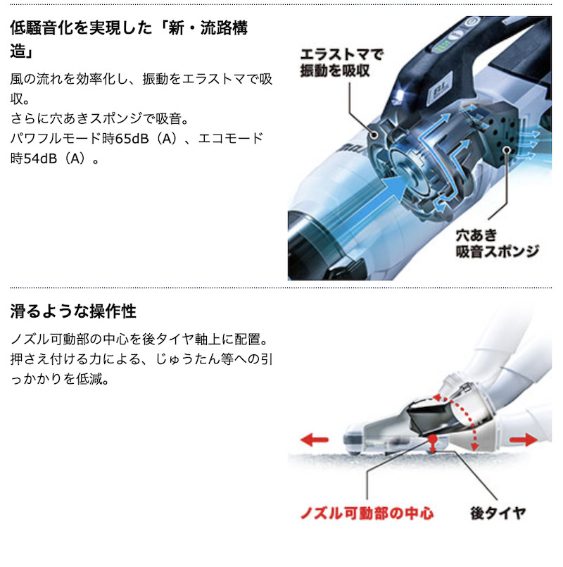 独創的 マキタ 40V CL003GRDW サイクロン コードレス 掃除機 掃除機