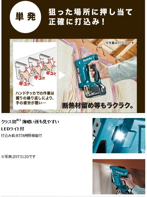 【正規店】 マキタ makita 充電式タッカ ステープル RT線専用 18V ST112DZK ケース付（バッテリ・充電器別売り）