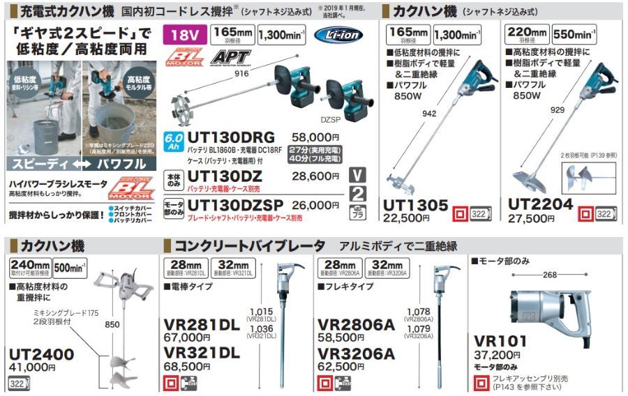 正規店】 マキタ コンクリートバイブレータ VR101（モータ部のみ）100V