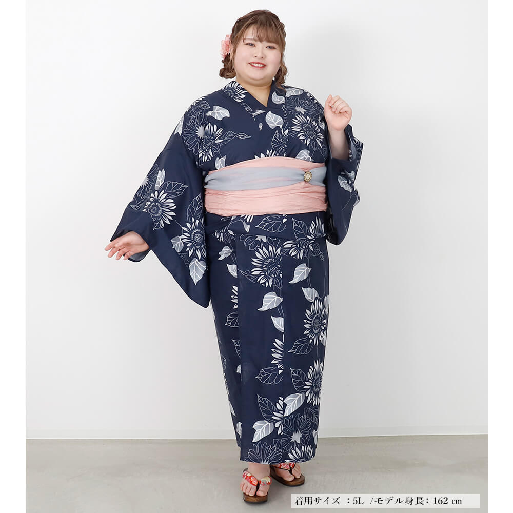 浴衣　大きめサイズ　浴衣 4L 牡丹　　浴衣単品　裄長め　新品　0713① 浴衣 大きめサイズ 浴衣 4L 牡丹 浴衣単品 裄長め 新品 0713①