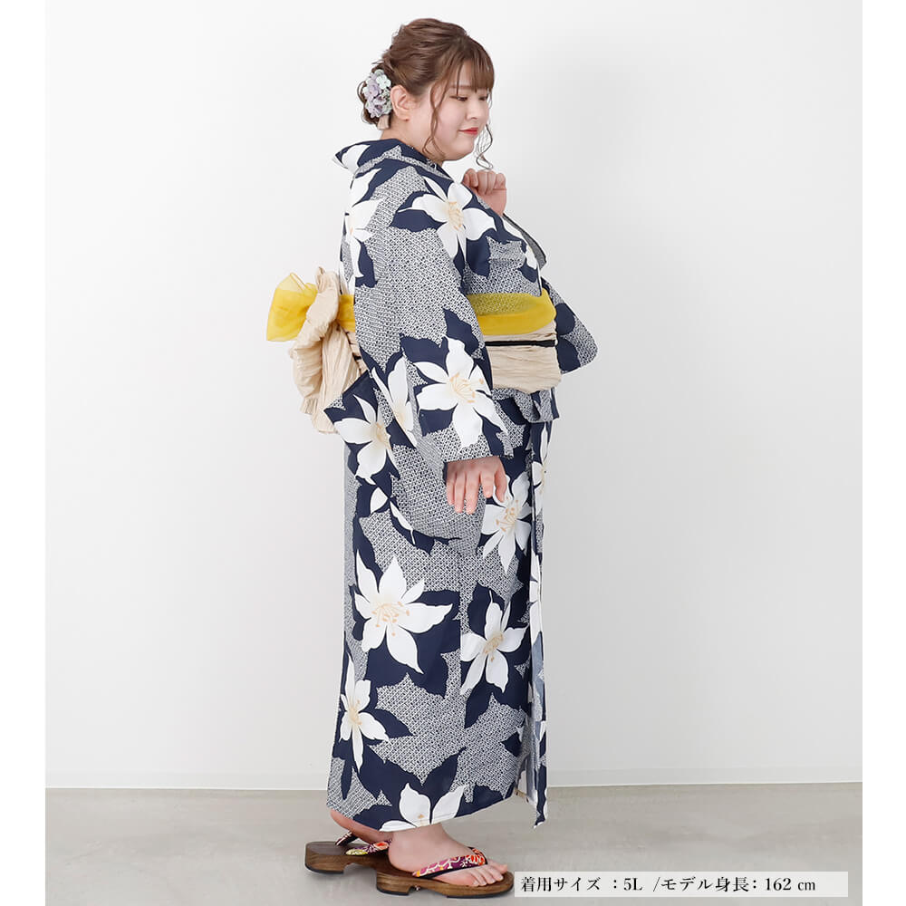 浴衣 大きいサイズ レディース ゆかた 大人 浴衣単品 3L 4L