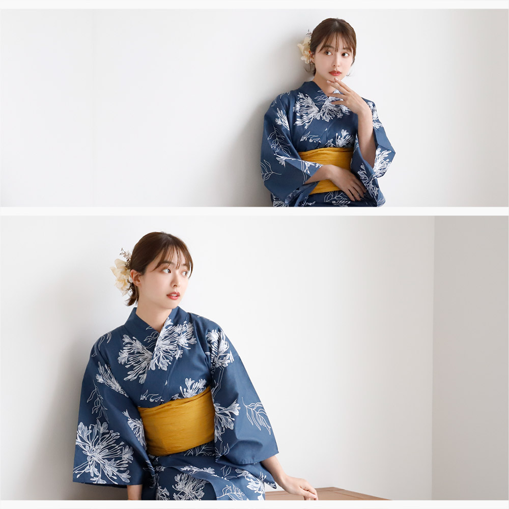 浴衣単品　二個 浴衣 セパレート 二部式 女性浴衣 レディース浴衣 単品 浴衣単品