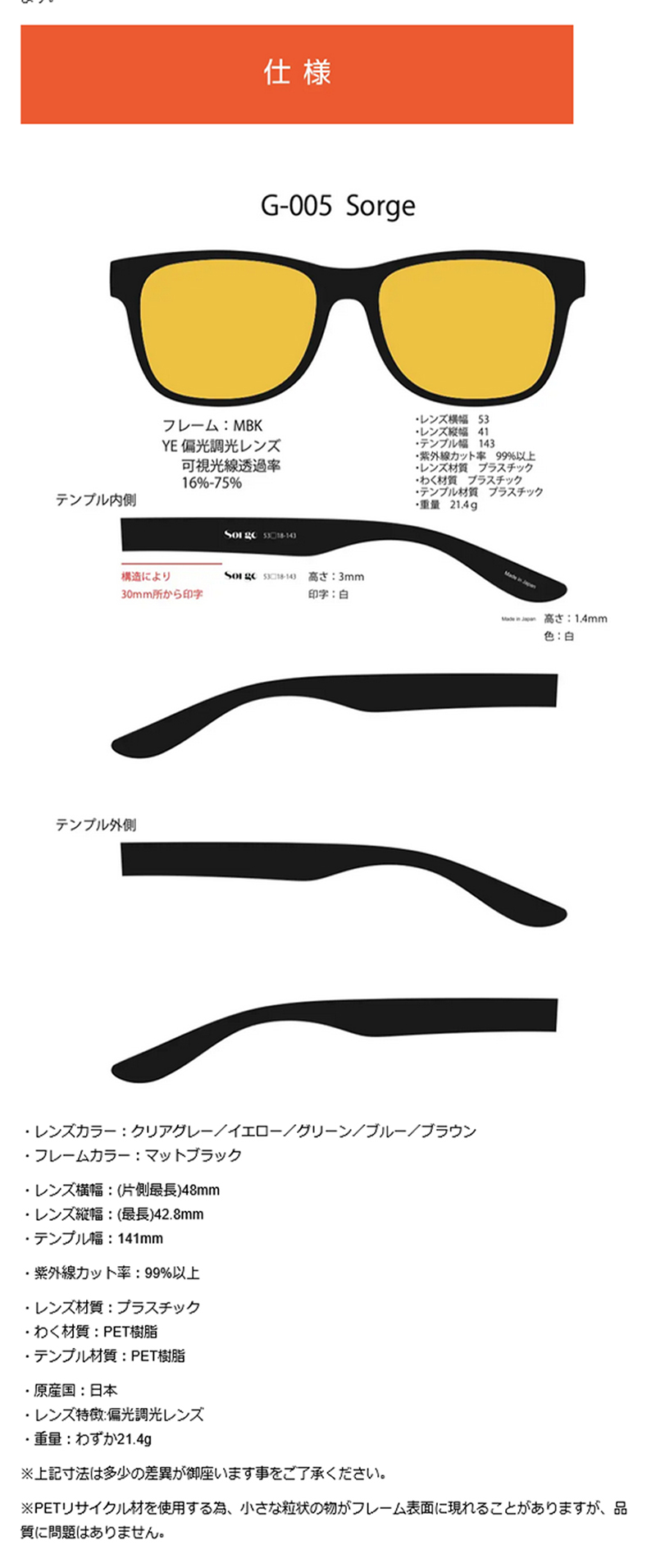 Makuake公式 メガネの鯖江発 偏光・調光・UV一体 アウトドアに最適化