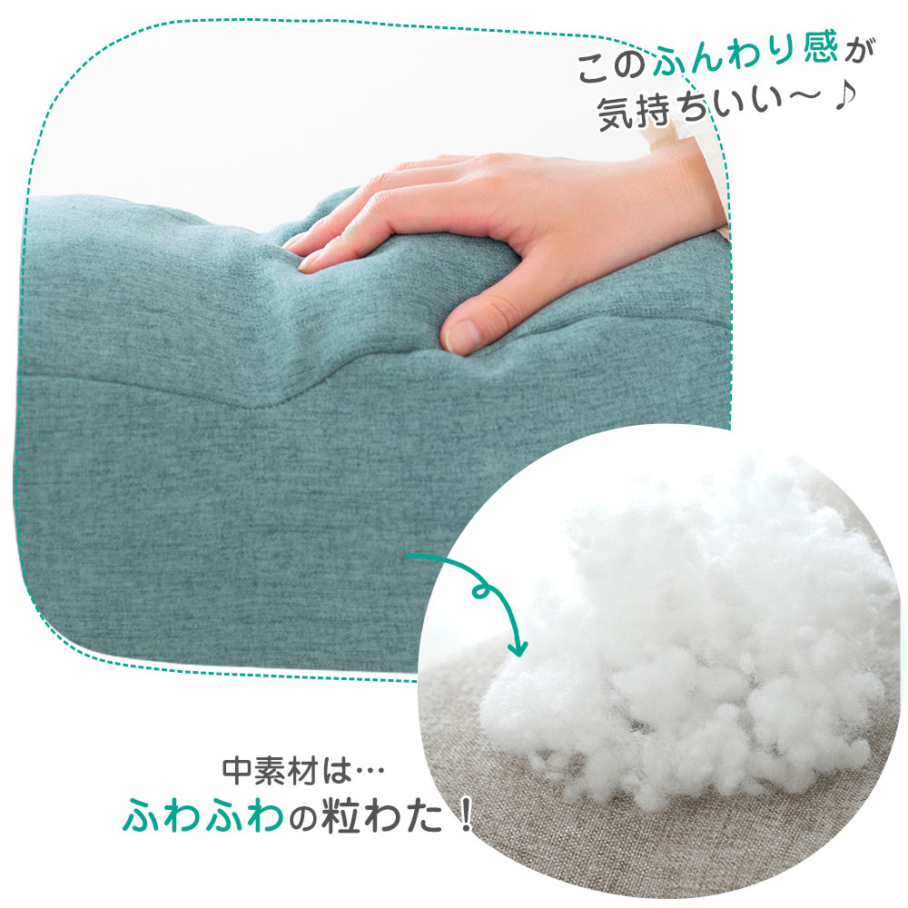 中素材はふわふわの粒わた