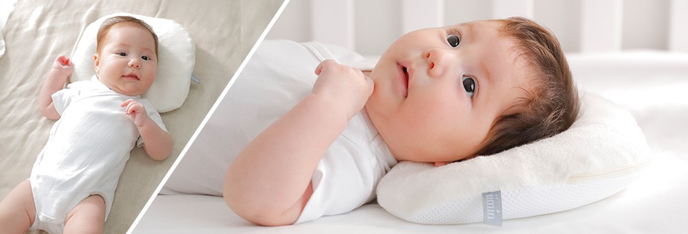 Iimin ベビーピロー プレミアム 赤ちゃんの頭の形 安眠と寝心地にもこだわった枕 約 幅21 長さ27cm 絶品